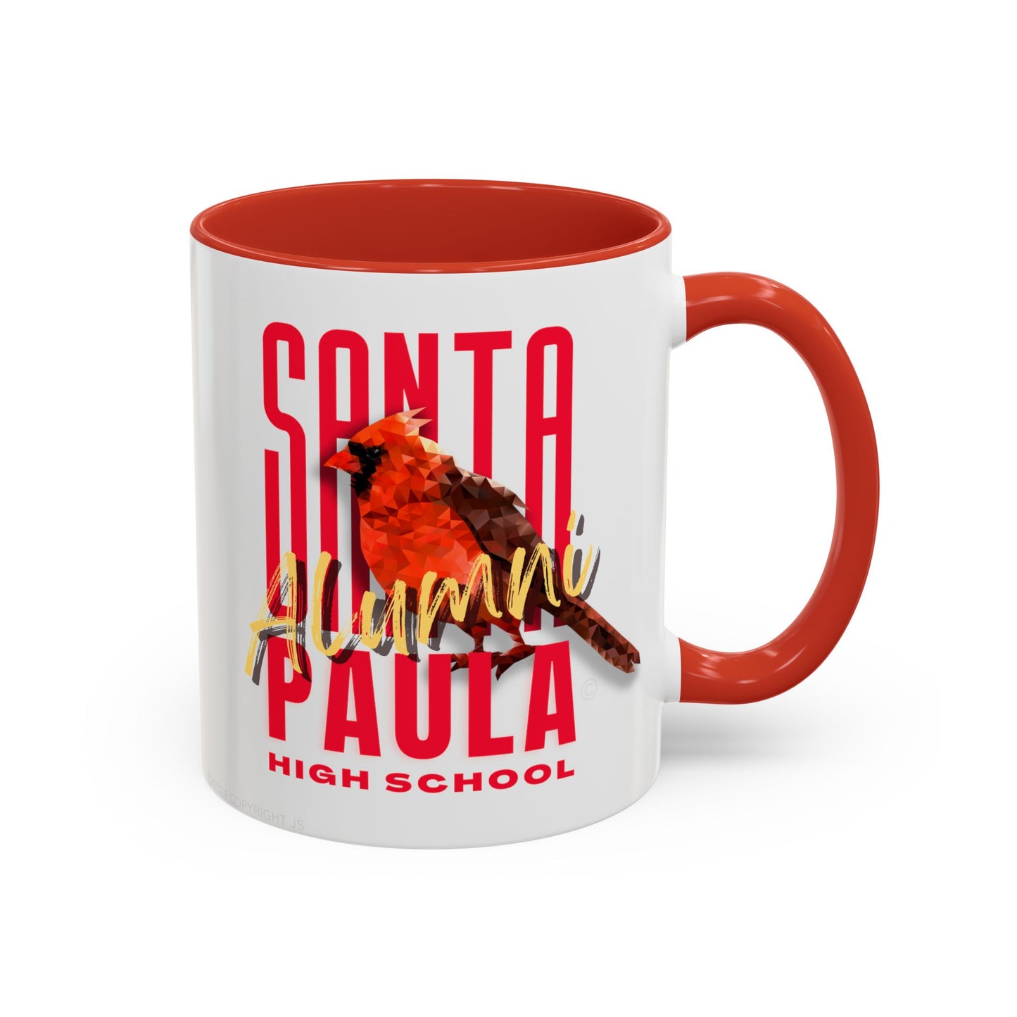 ALUMNI #2 - SPUHS - Accent Red Coffee Mug, 11oz Abstract Cardinal