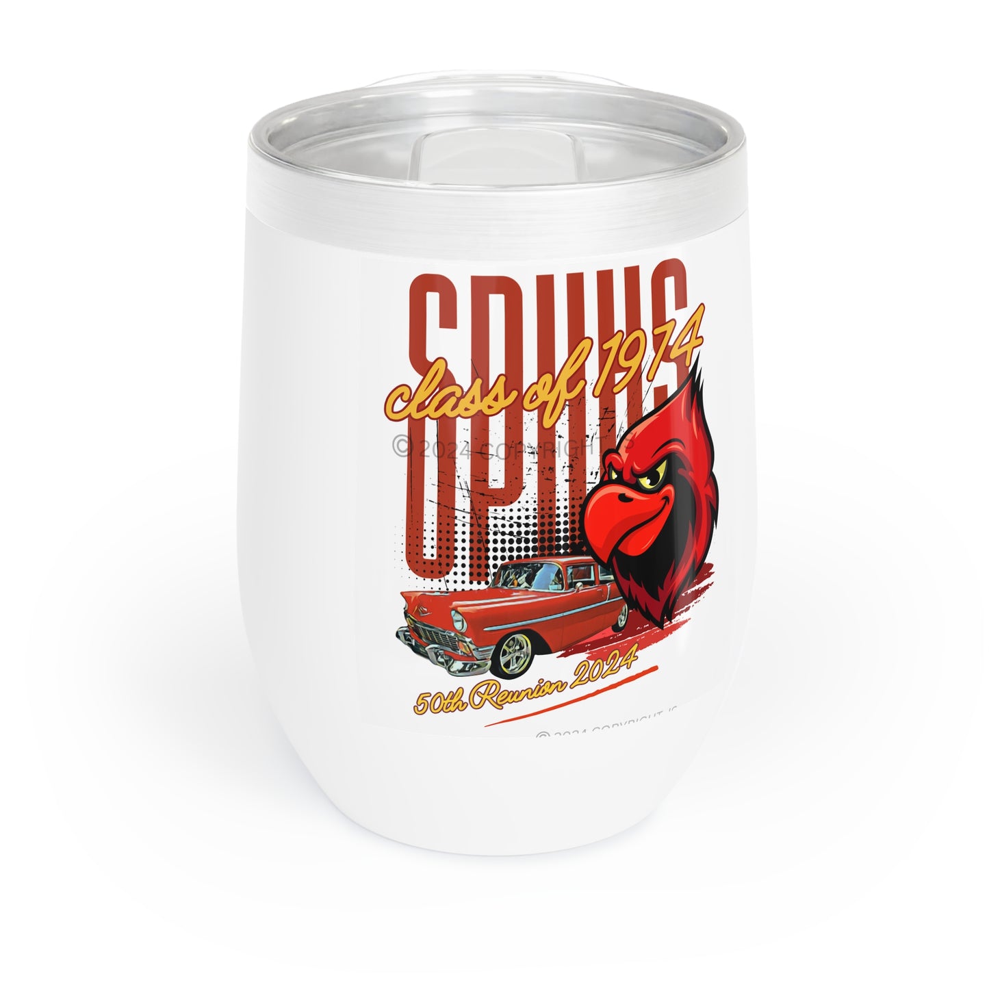 Design #6 - 50th Reunion Wine Tumbler