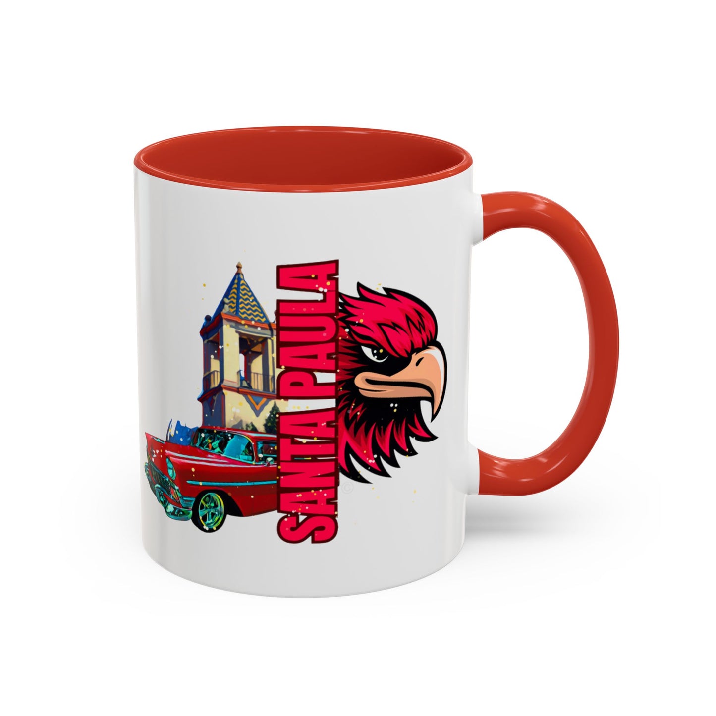 ALUMNI DESIGN  #1 SPUHS Red Accent Coffee Mug, 11oz Chevy Tower Cardinal