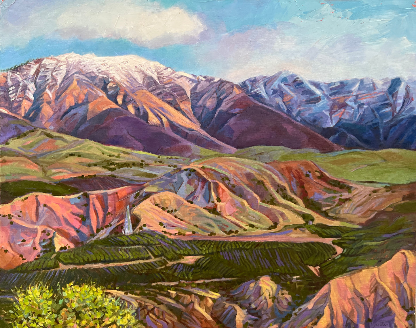 SNOW CAPPED SANTA PAULA PEAK - Giclee CANVAS Print