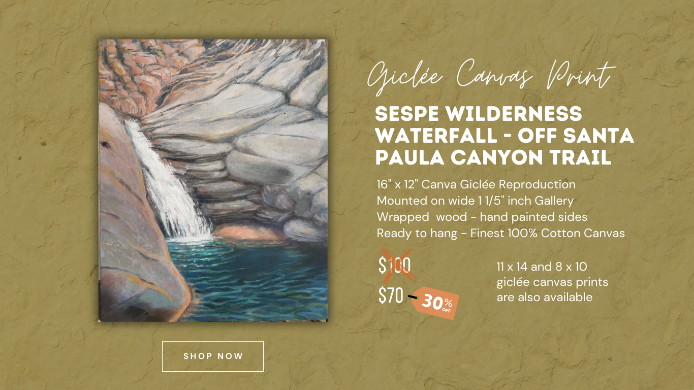 (NEW) SESPE WATERFALL Giclee CANVAS Print