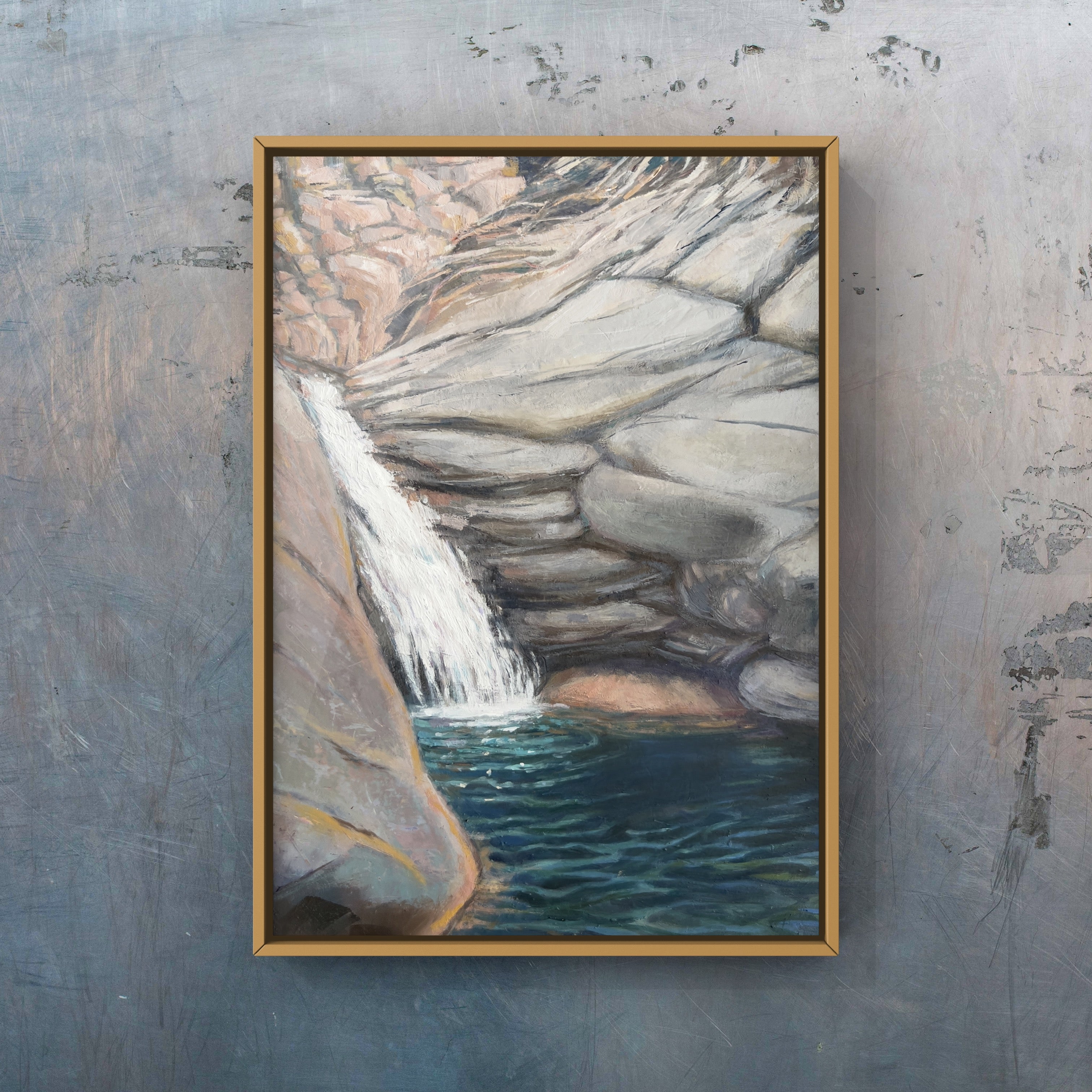 SESPE WATERFALL - Original Oil Painting