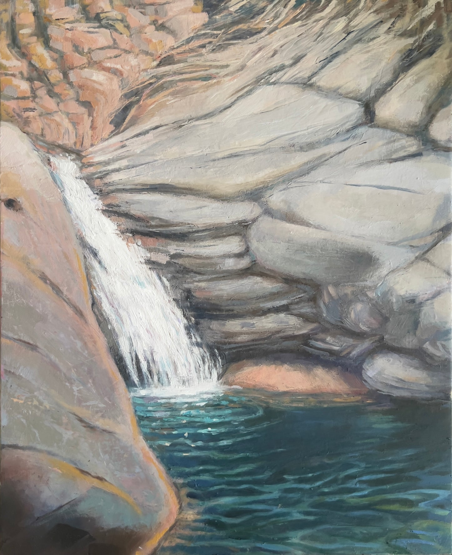 SESPE WATERFALL - Original Oil Painting