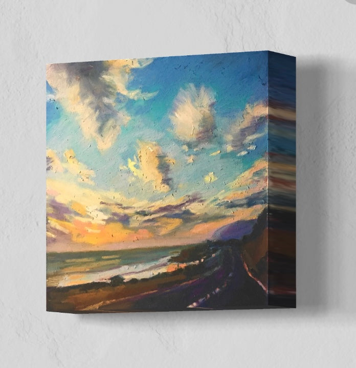 HEADING HOME THROUGH MALIBU - Giclee Reproduction Print of Original Pastel Painting