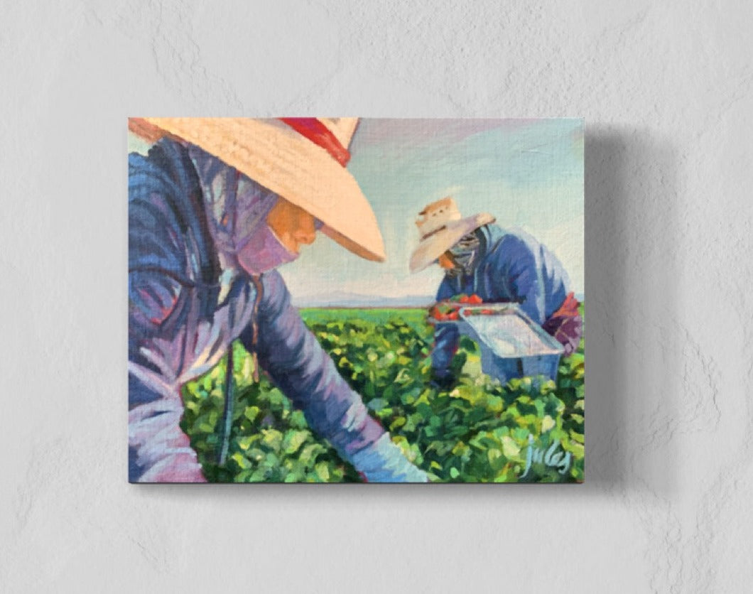 FARM WORKERS DESERVE RESPECT - Giclee Reproduction of Original Oil Painting Print