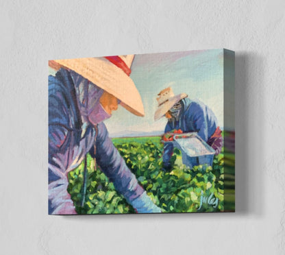 FARM WORKERS DESERVE RESPECT - Giclee Reproduction of Original Oil Painting Print