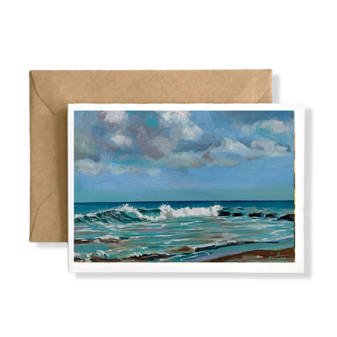 BOXED SET OF (6) SEASCAPE ABSTRACT COLLECTION Blank Art Cards