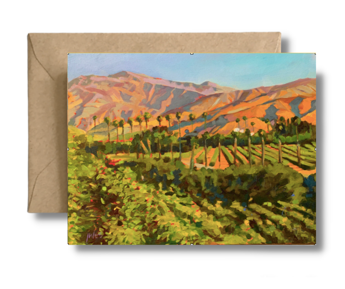 SANTA PAULA CANYON - Art Card Print of Original Portrait Oil Painting