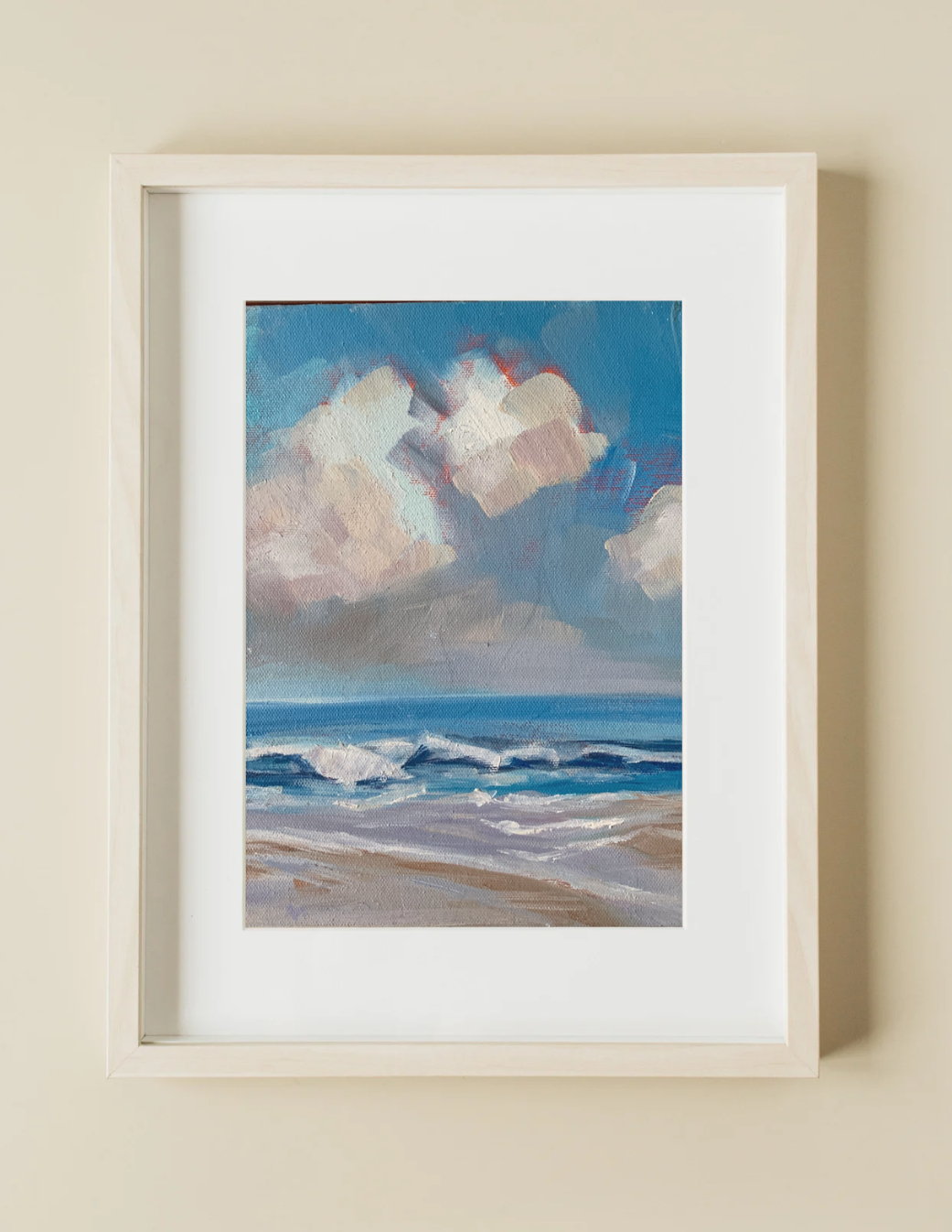 CLOUDS AT SANDY BEACH -  Giclee Reproduction Print of Original Oil Painting