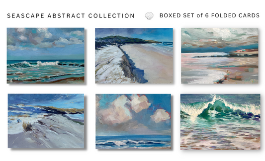 BOXED SET OF (6) SEASCAPE ABSTRACT COLLECTION Blank Art Cards