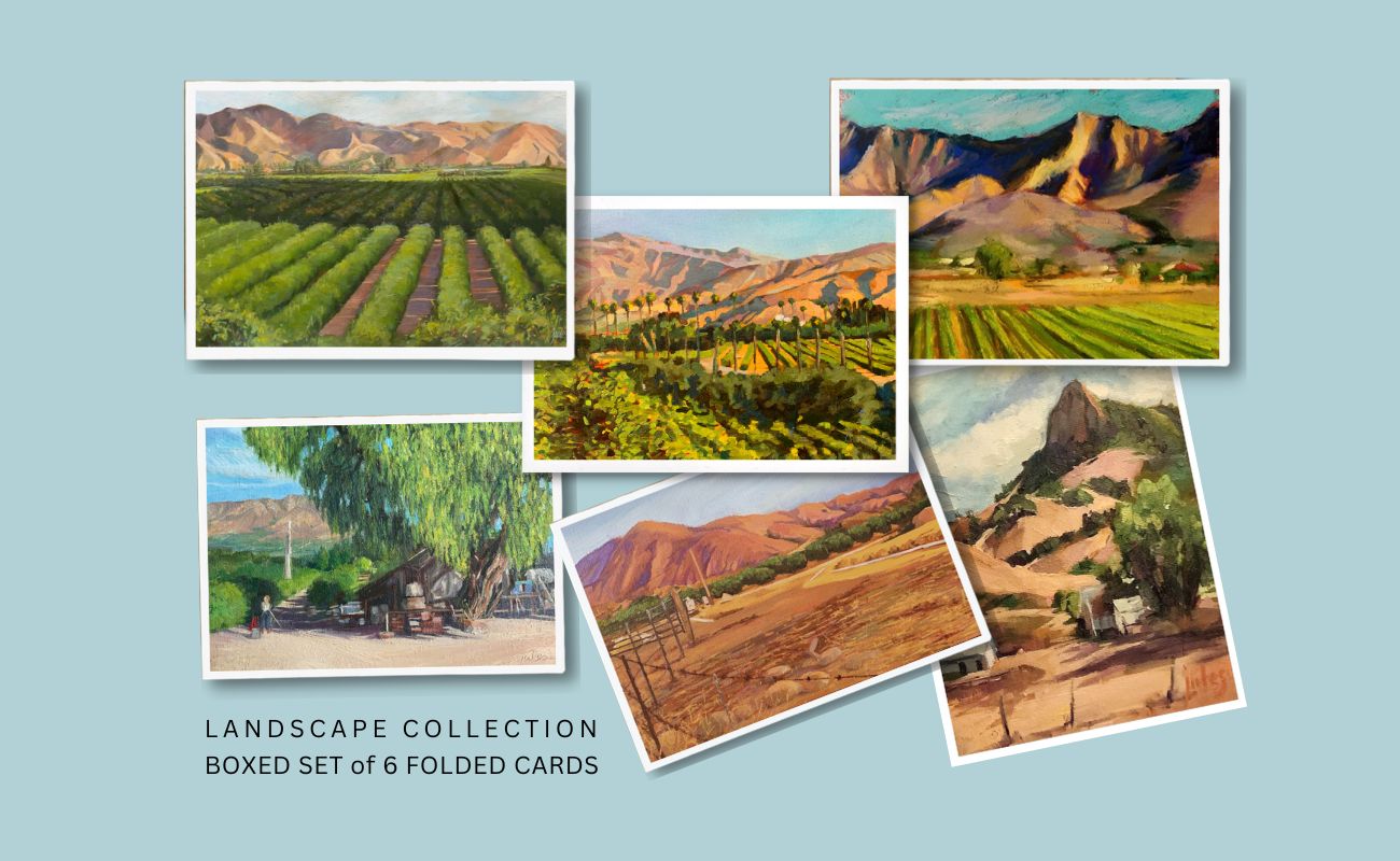 BOXED SET of six (6) LANDSCAPE Blank Art Cards