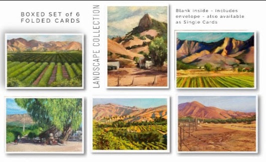 BOXED SET of six (6) LANDSCAPE Blank Art Cards