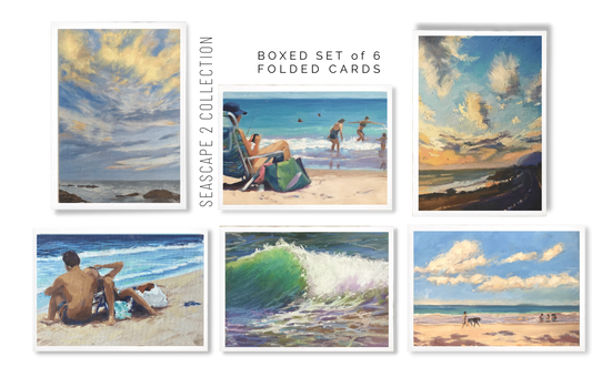 BOXED SET OF (6) SEASCAPE 2 COLLECTION Blank Art Cards