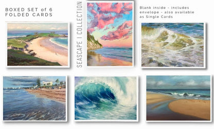 BOXED SET OF (6) SEASCAPE I COLLECTION Blank Art Cards