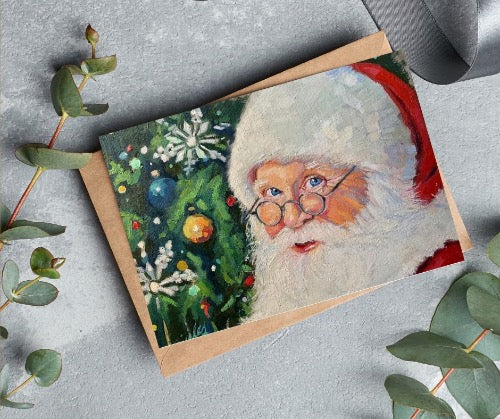 SANTA CLAUS - Art Card Print of Original Painting