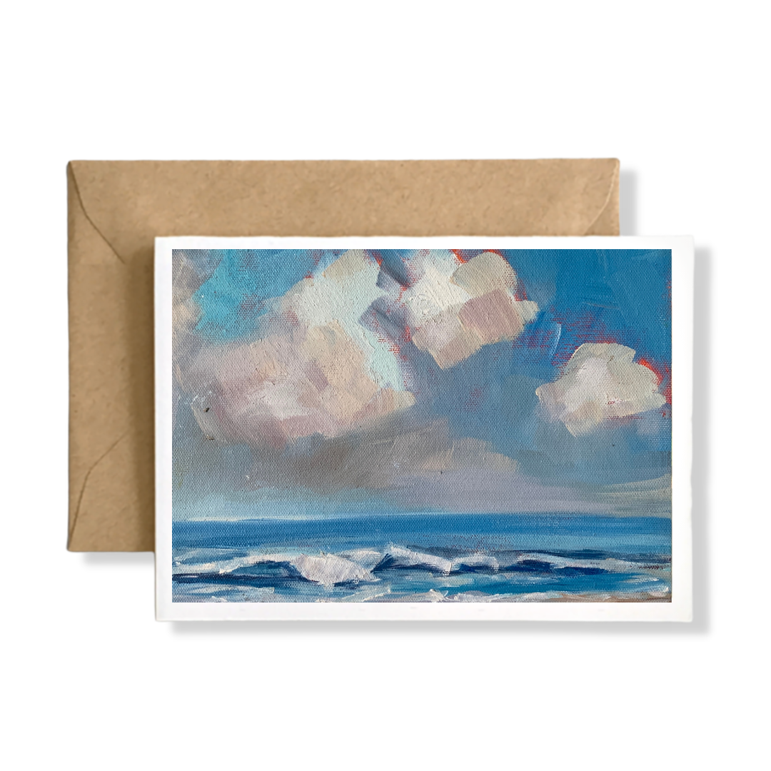 BOXED SET OF (6) SEASCAPE ABSTRACT COLLECTION Blank Art Cards