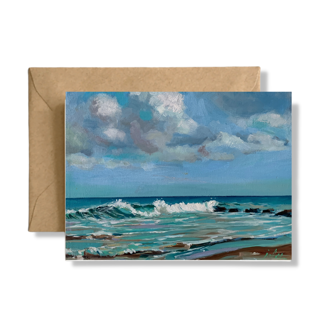 BOXED SET OF (6) SEASCAPE ABSTRACT COLLECTION Blank Art Cards