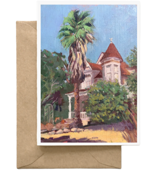 HOMETOWN TREASURE  - Art Card Print of Original Landscape Oil Painting