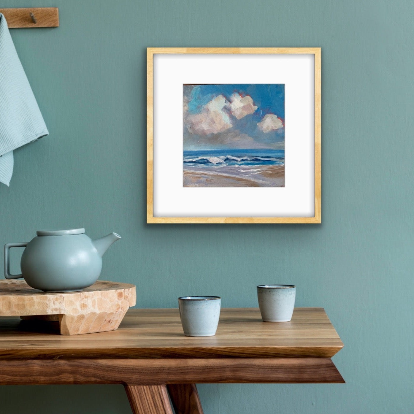 CLOUDS AT SANDY BEACH -  Giclee Reproduction Print of Original Oil Painting