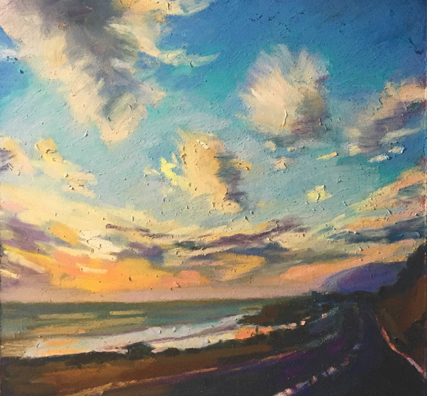 HEADING HOME THROUGH MALIBU - Giclee Reproduction Print of Original Pastel Painting